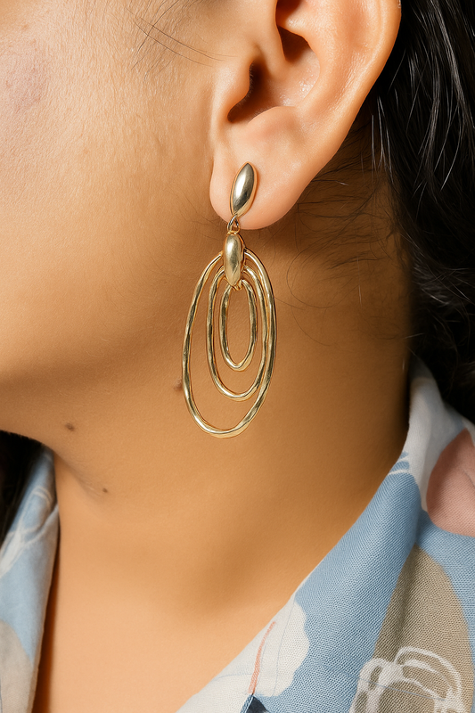 Lightweight Gold Dangle Earrings for Women