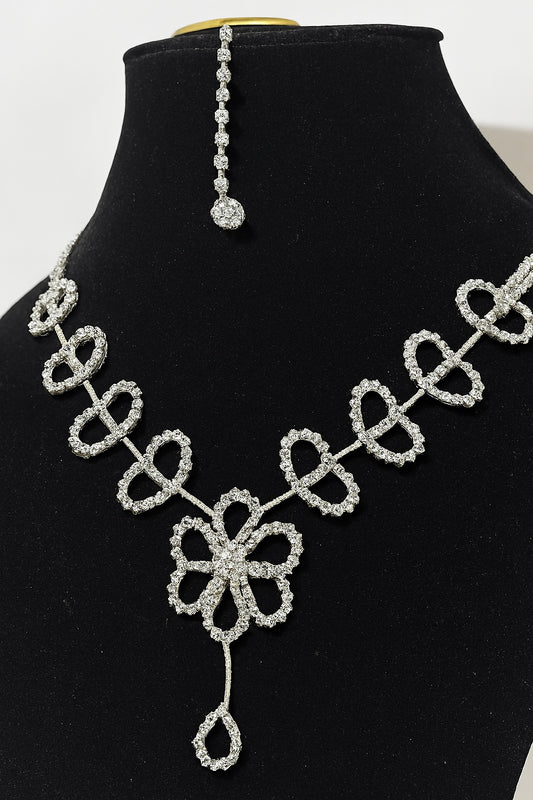 Floral Choker Necklace – Elegant Wedding/Party Wear Jewelry